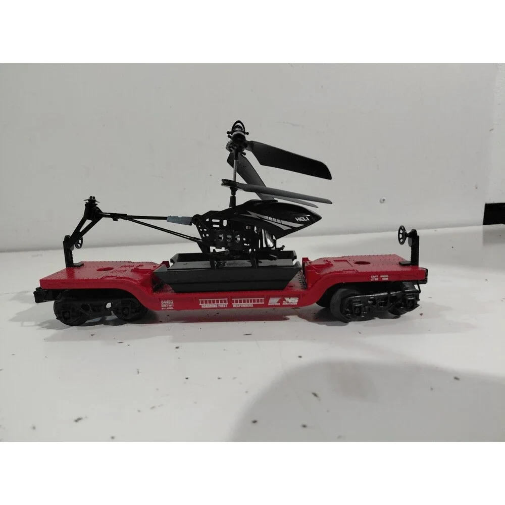 Lionel 6-84493 O Gauge Model Railroad Norfolk Southern Flat Car w/RC Helicopter